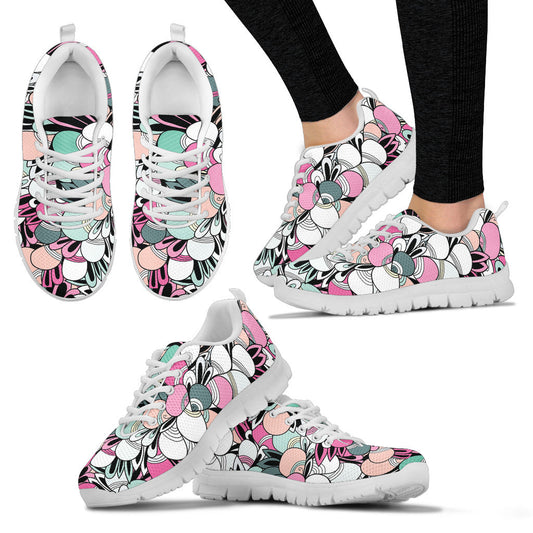Funky Patterns in Candy - Women's Sneakers (White)