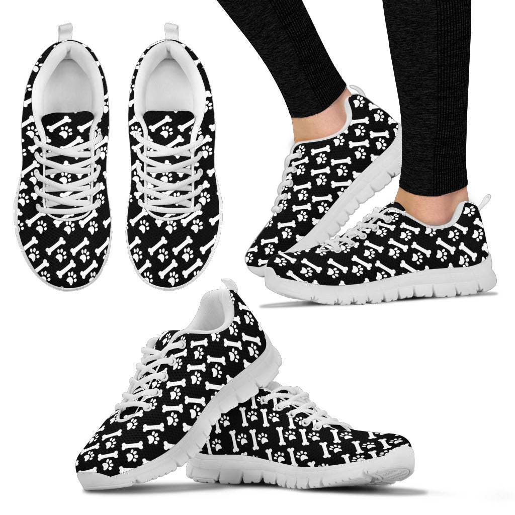 Paw prints and bones Women's Sneakers