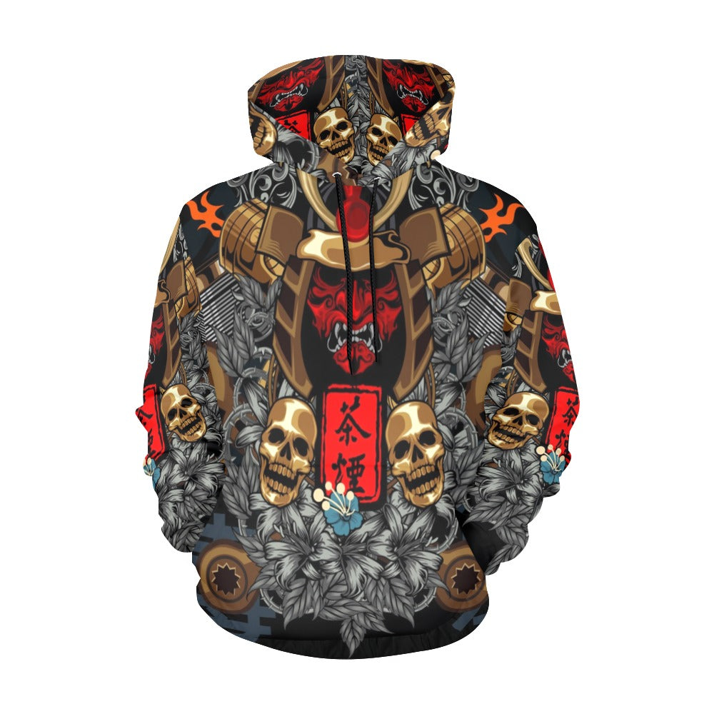 Japanese Samurai Cyborg Armor All Over Print Hoodie