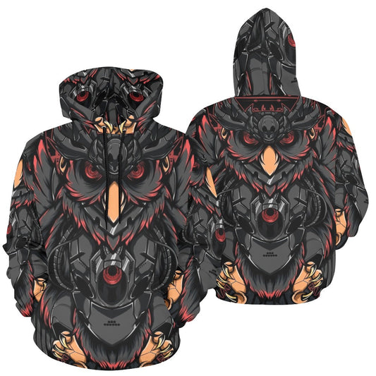 Owl Robot All Over Print Hoodie