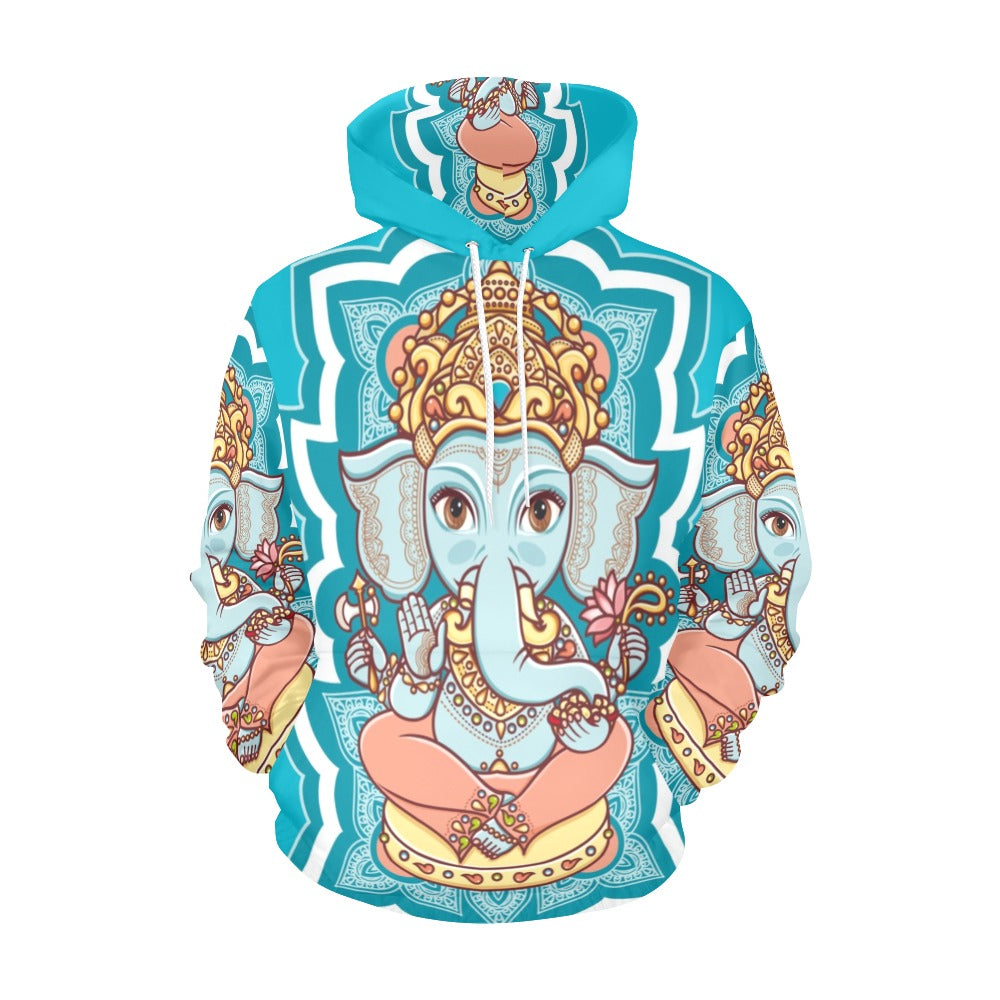 Ganesh Chaturthi Indian Mythology Elephant All Over Print Hoodie