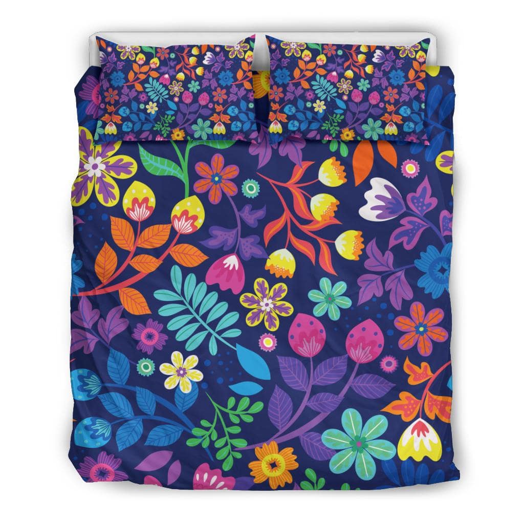 Hand Drawn Exotic Floral Pattern Bedding Set - Top Content | POD Collection | Free Shipping