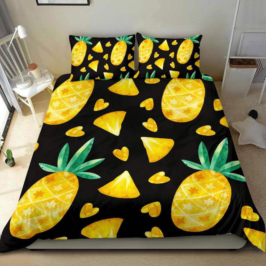 Exotic Fruit Pineapple Heart Bedding Set - Top Content | POD Collection | Free Shipping