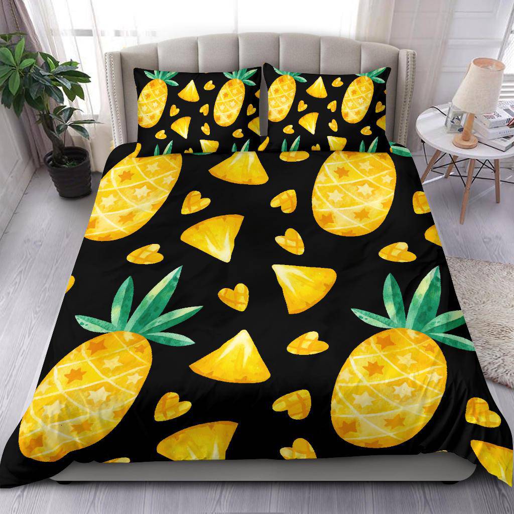 Exotic Fruit Pineapple Heart Bedding Set - Top Content | POD Collection | Free Shipping