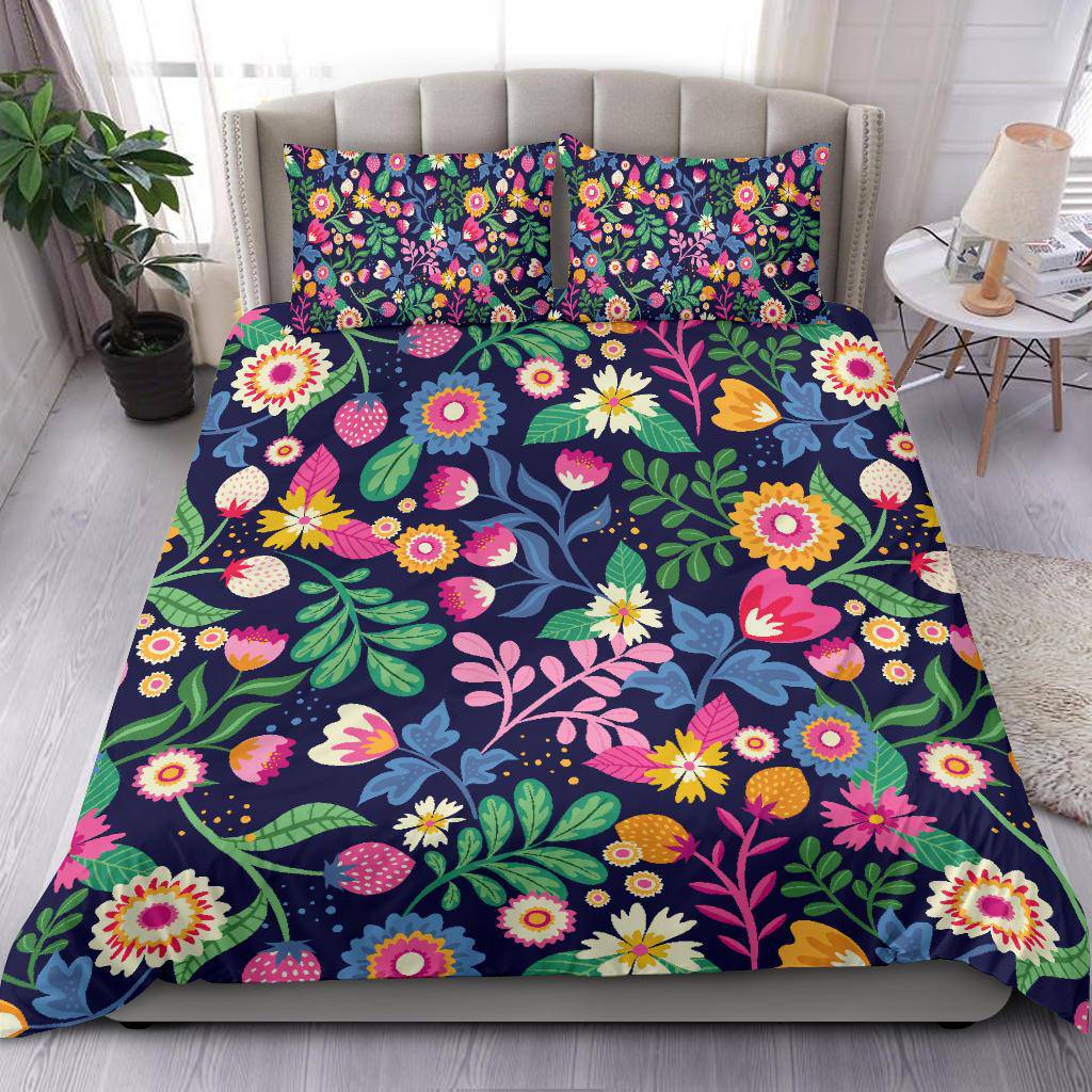 Hand Painted Exotic Plants Floral Bedding Set - Top Content | POD Collection | Free Shipping