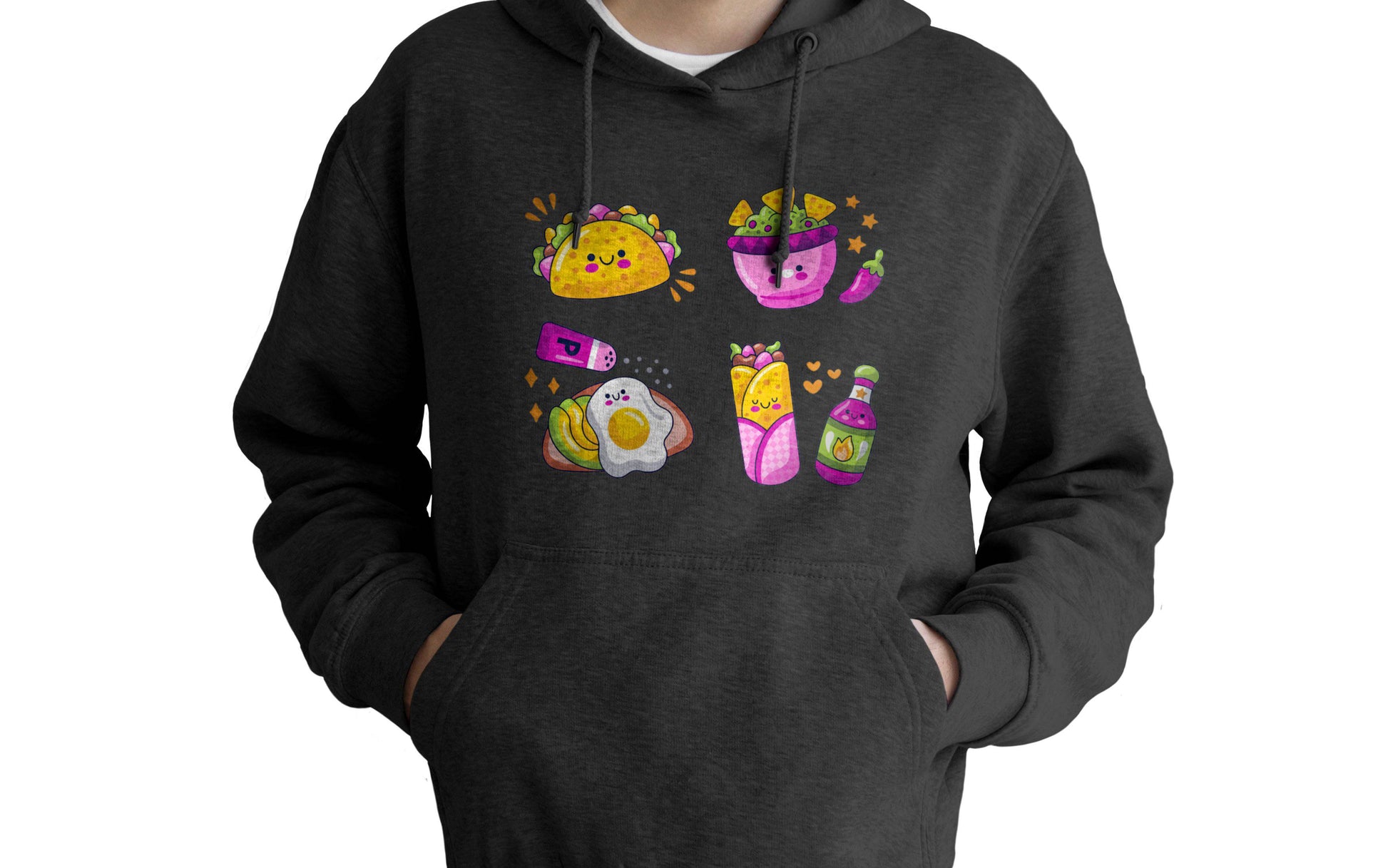 Hand drawn food elements collection Hoodie - Top Content | POD Collection | Free Shipping