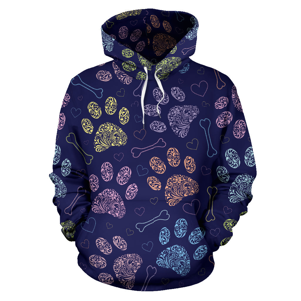 Paw prints all over print hoodie - Top Content | POD Collection | Free Shipping